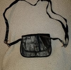 Black Motorcycle Cross Body/Hip Bag & Rain Shoe Covers